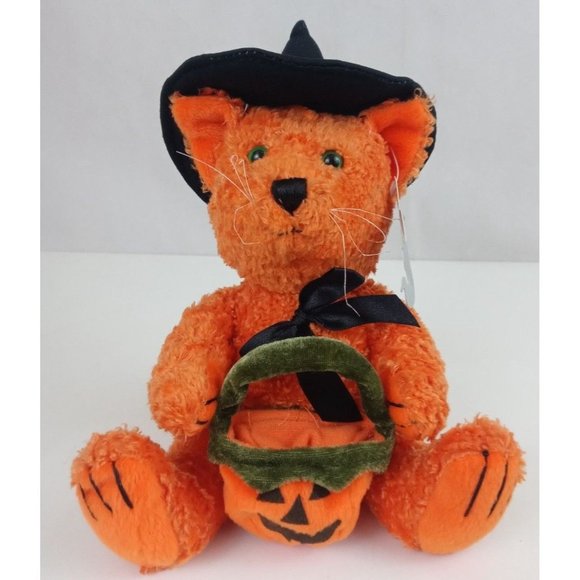 New Halloween Tabby the Bean Bag Cat for March of Dimes from Plushland - Picture 1 of 6